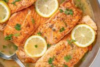 Lemony Salmon Piccata