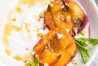 Warm Grilled Peaches Drizzled with Honey