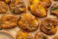 Golden Crispy Air Fryer Smashed Potatoes