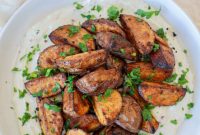 Golden Roasted Greek Potatoes with Creamy Feta