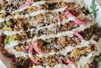 Tahini Caesar Brussels Sprouts Salad