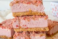 Creamy Vegan Strawberry Shortcake Ice Cream Bars