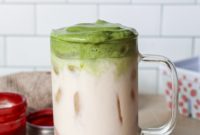 Strawberry Dalgona Matcha Latte