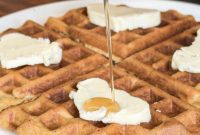 Golden Crispy Almond Flour Waffles