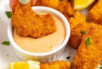Spicy Plant-Based Prawns with Sriracha Aioli