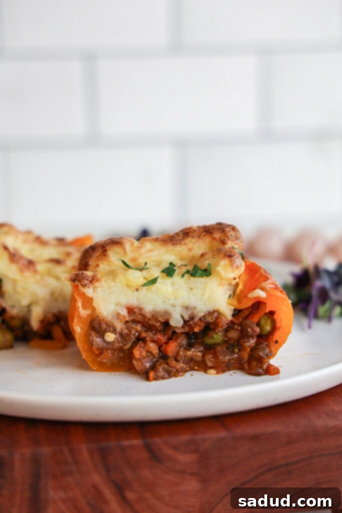 Sheperd's Pie stuffed peppers