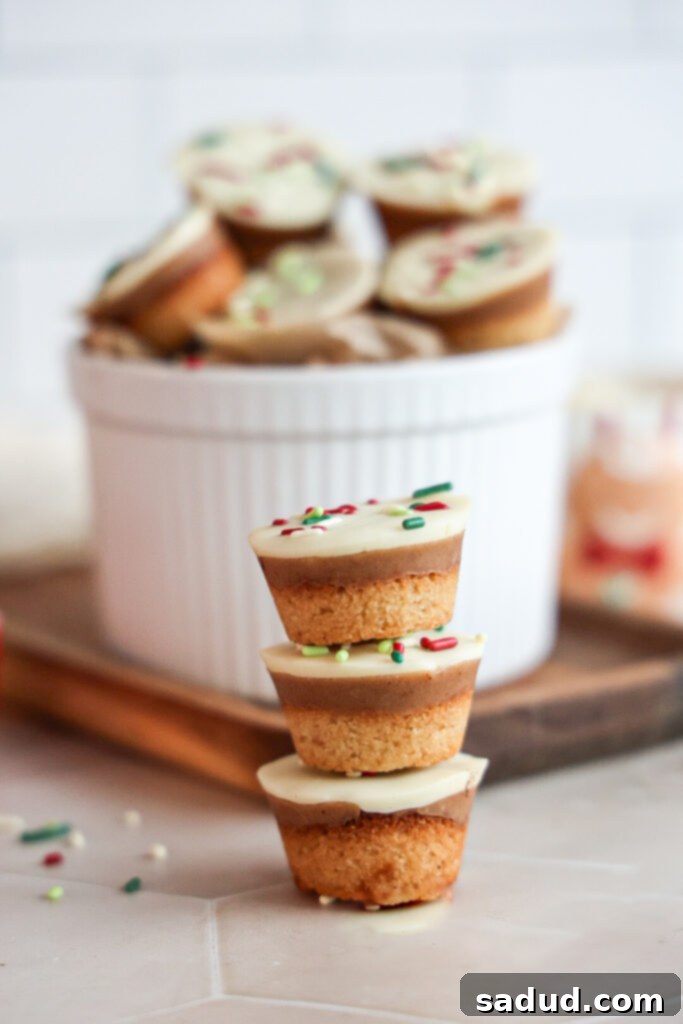 festive sugar cookie cups with a bite taken out