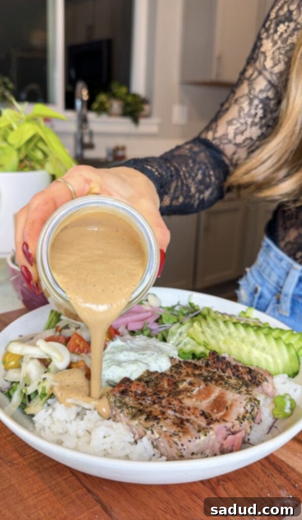 Copycat Cava bowl with date balsamic vinaigrette.