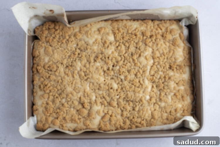 Coffee cake in baking dish