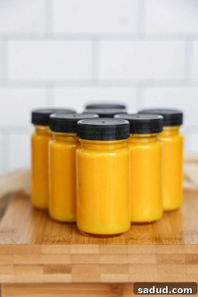 homemade ginger turmeric shots