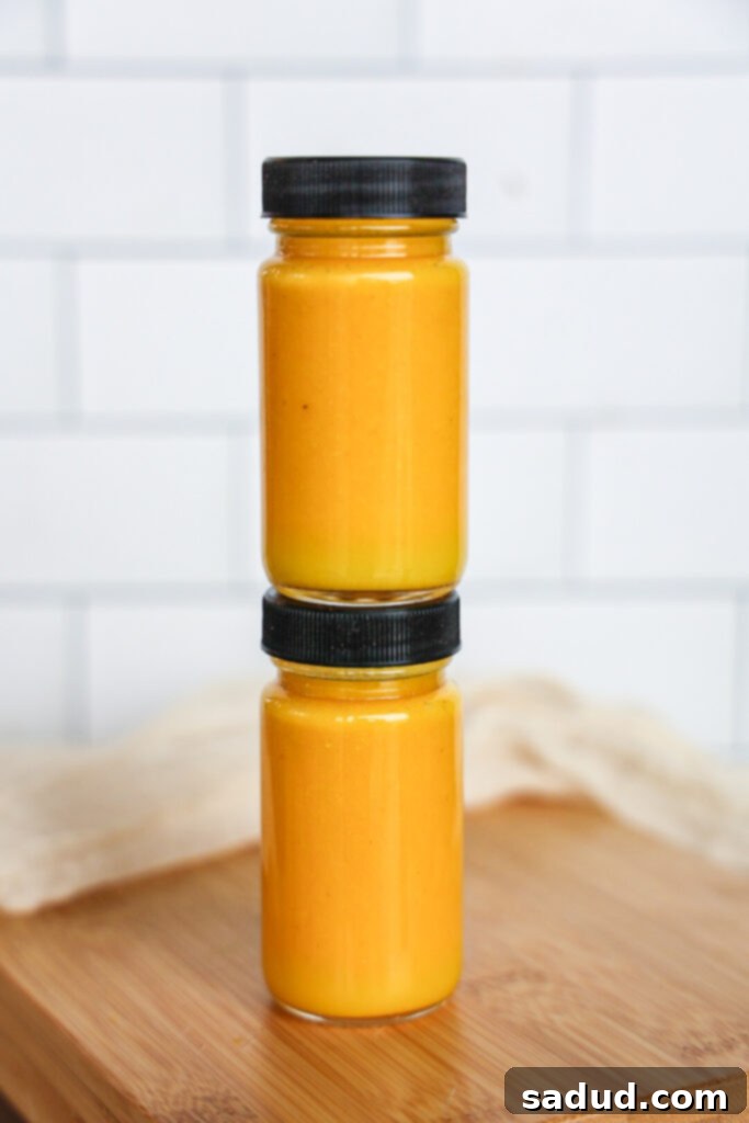 homemade ginger shots recipe made with a blender.