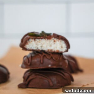 Homemade vegan peppermint patties