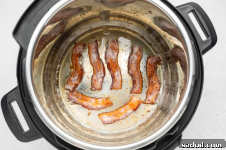 instant pot bacon step 2