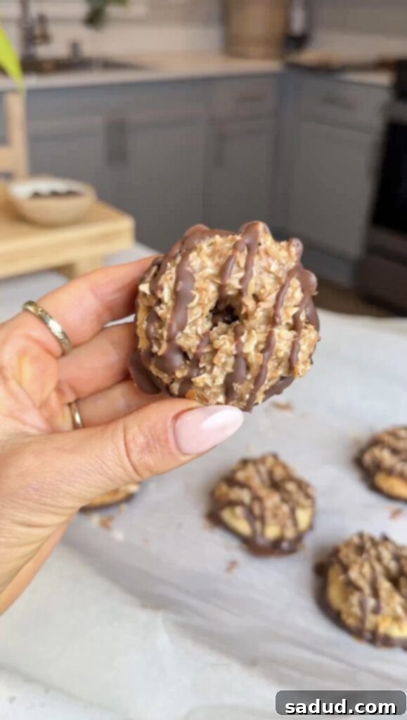 Healthy homemade Samoa Cookies, a perfect vegan and gluten-free dessert