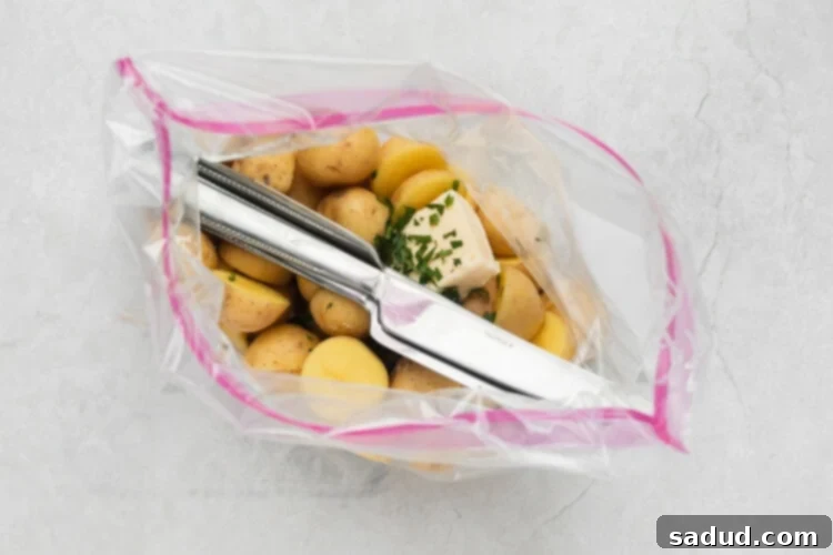 sous vide potatoes step 1