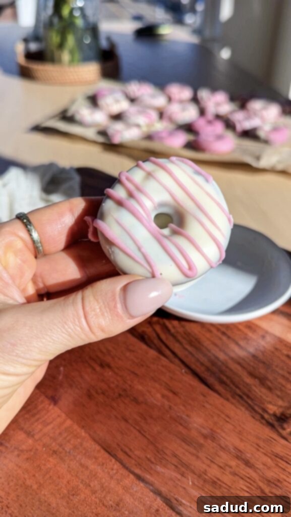 A healthy baked donut from a donut bouquet!