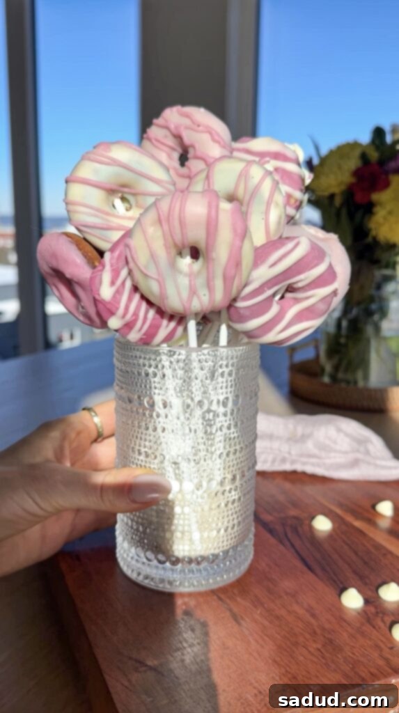 A beautiful donut bouquet
