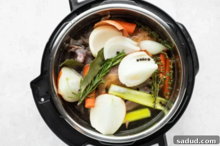 instant pot turkey stock step 1