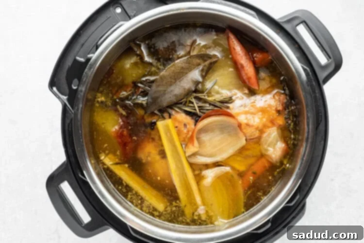 instant pot turkey stock step 2