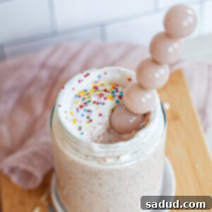 Birthday cake chia overnight oats