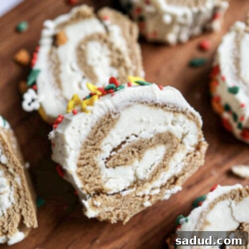 No-Bake Sugar Cookie Roll Slices with Sprinkles