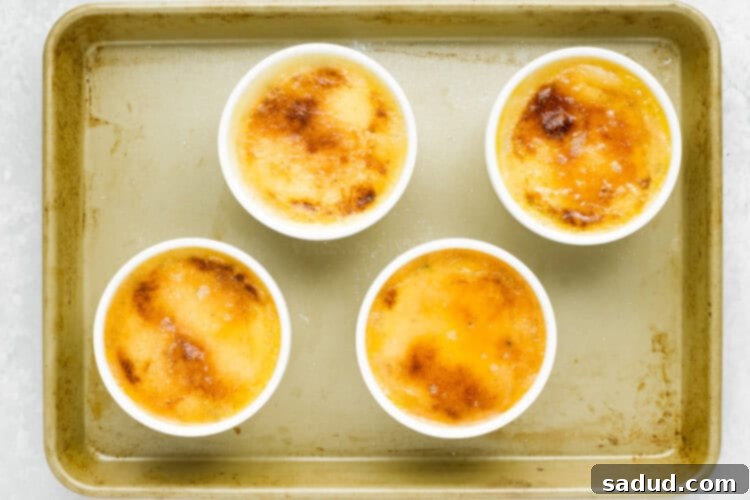 keto creme brulee finished with a torched top