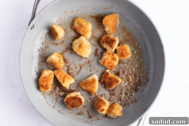 Keto fried chicken in large skillet