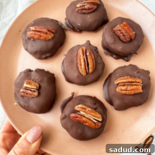 Finished No-Bake Pecan Pie Bites on a plate, ready to be enjoyed.