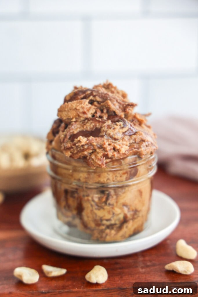 homemade cashew butter - cookie dough flavored!