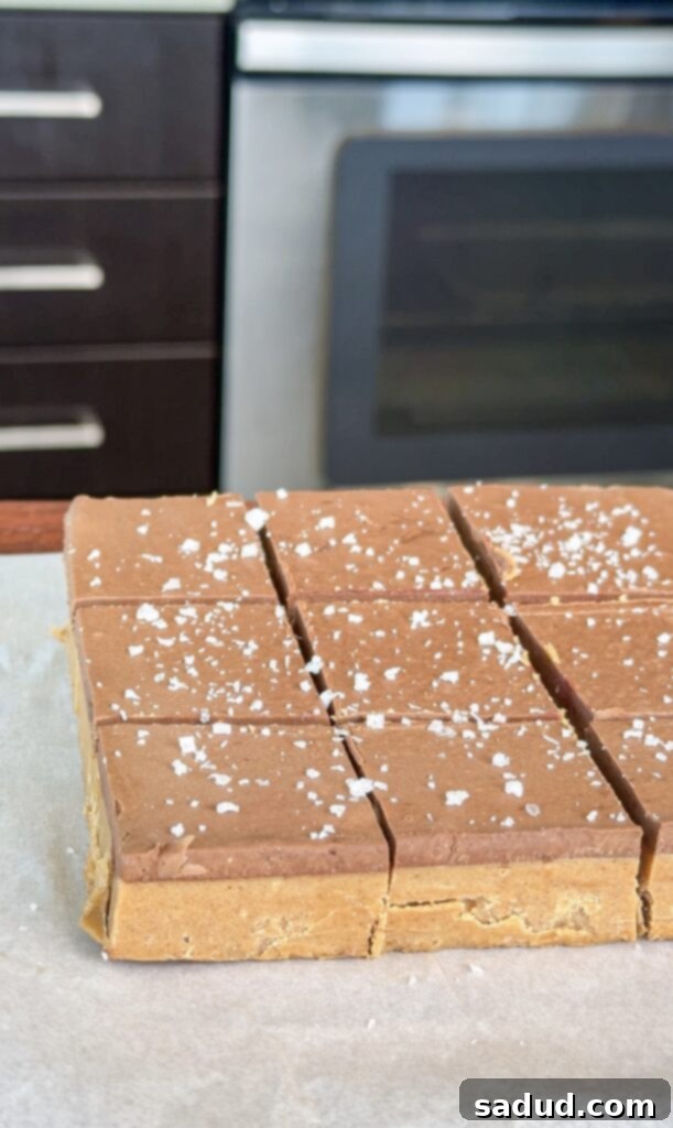 Fudge mixture in pan