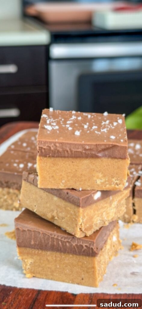 A stack of peanut butter fudge.