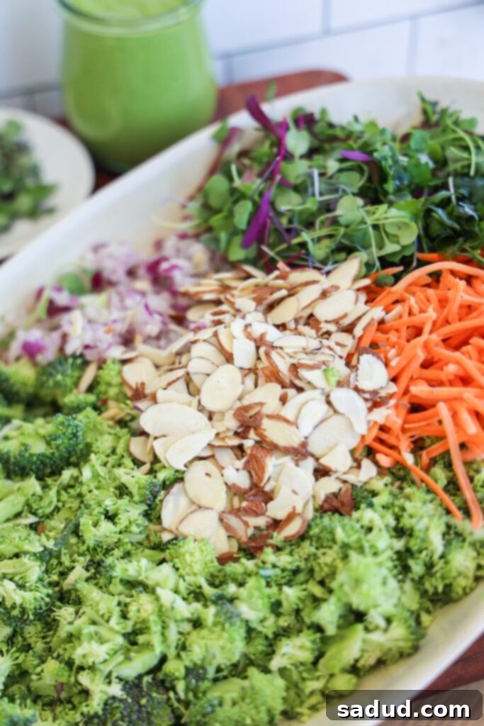 Wholesome Broccoli Salad 2 Healthy broccoli salad with no mayonnaise or bacon - vegan and paleo!