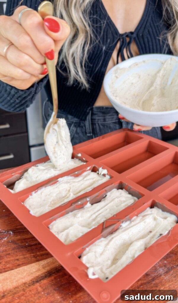 Process shot 2: Blending the creamy yogurt base for the bars