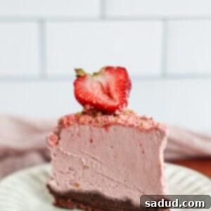 Vegan Strawberry Cheesecake (no-bake)