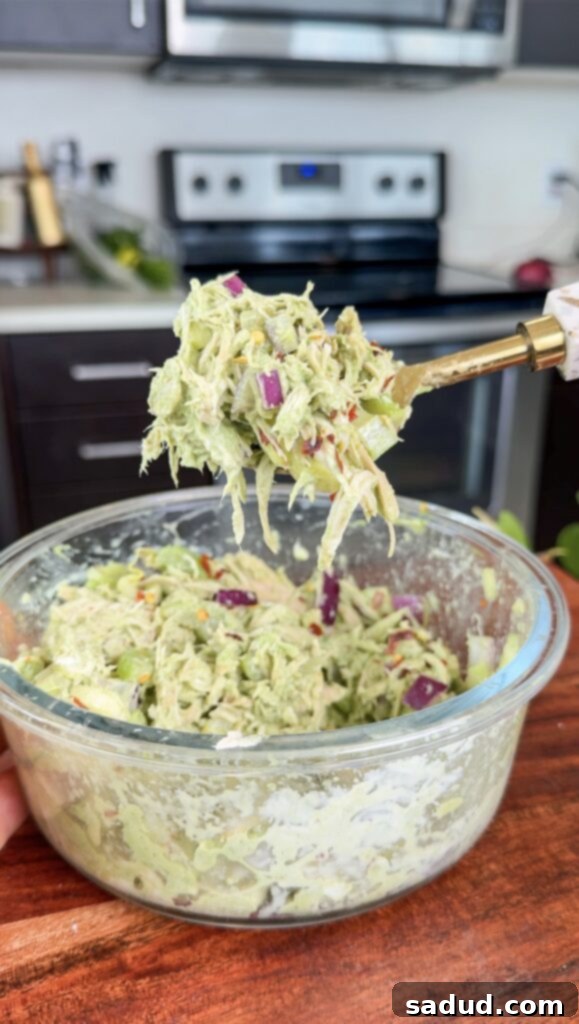 High protein meal prep recipes - shredded chicken salad.