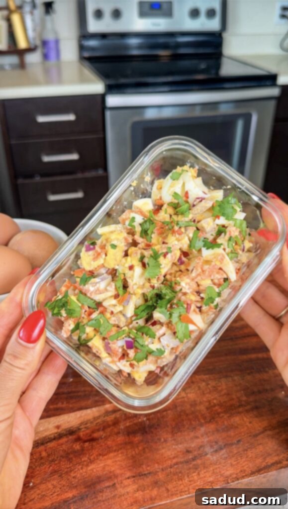 High protein meal prep recipes - curried egg salad.