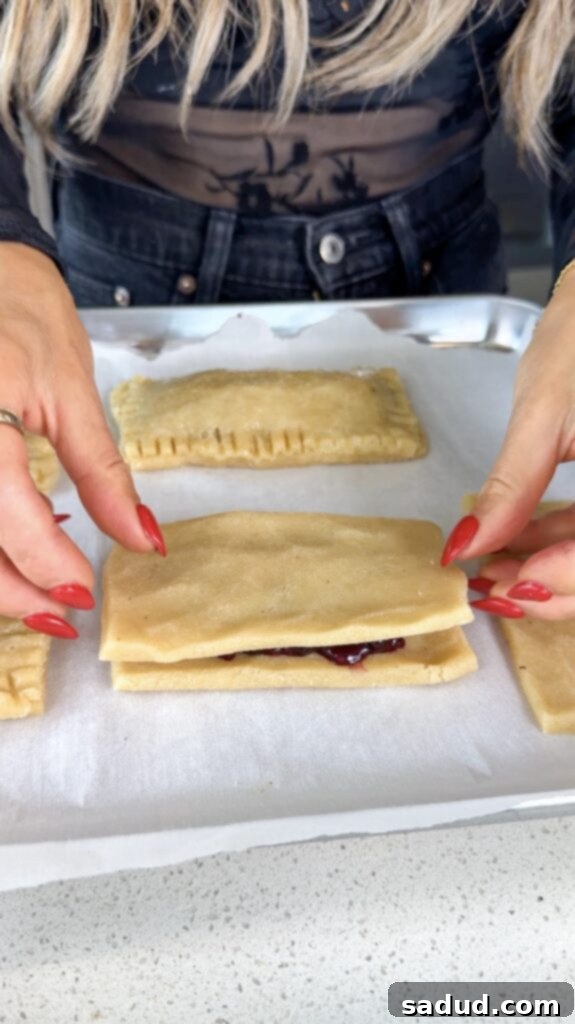 Pop-Tarts sealed and ready for baking.
