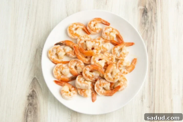 Shrimp on plate.
