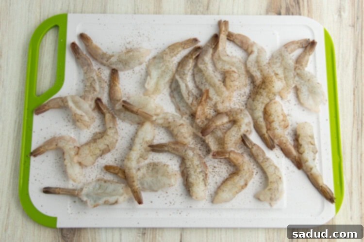 Seasoned shrimp.
