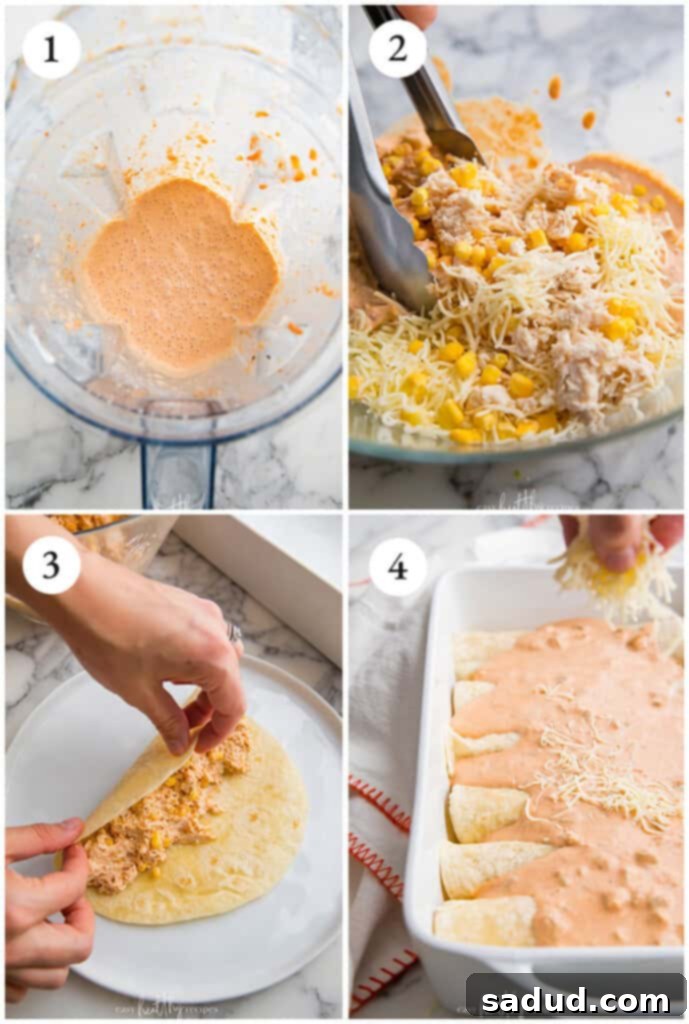 Process shots of how to make the dish