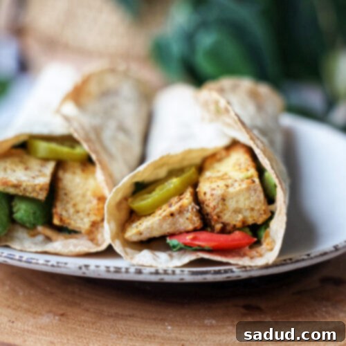 Grilled Tofu California Wraps on a plate