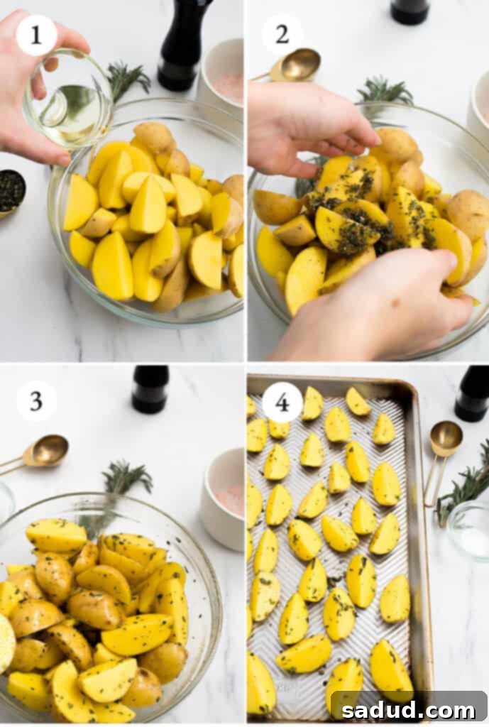 Crispy Rosemary Roasted Potatoes 3 instructions on how to cook rosemary roasted potatoes