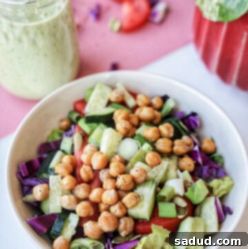 Healthy tahini basil salad dressing vegan, a creamy and flavorful addition to any meal.