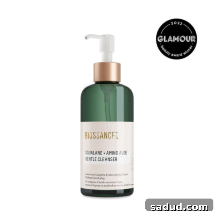 biossance squamane amino aloe gentle cleanser