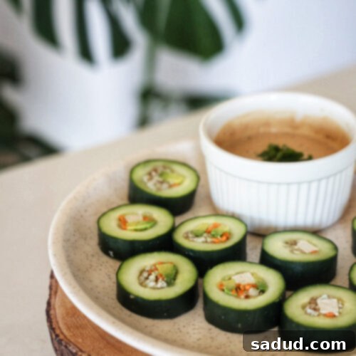 healthy sushi cucumber rolls