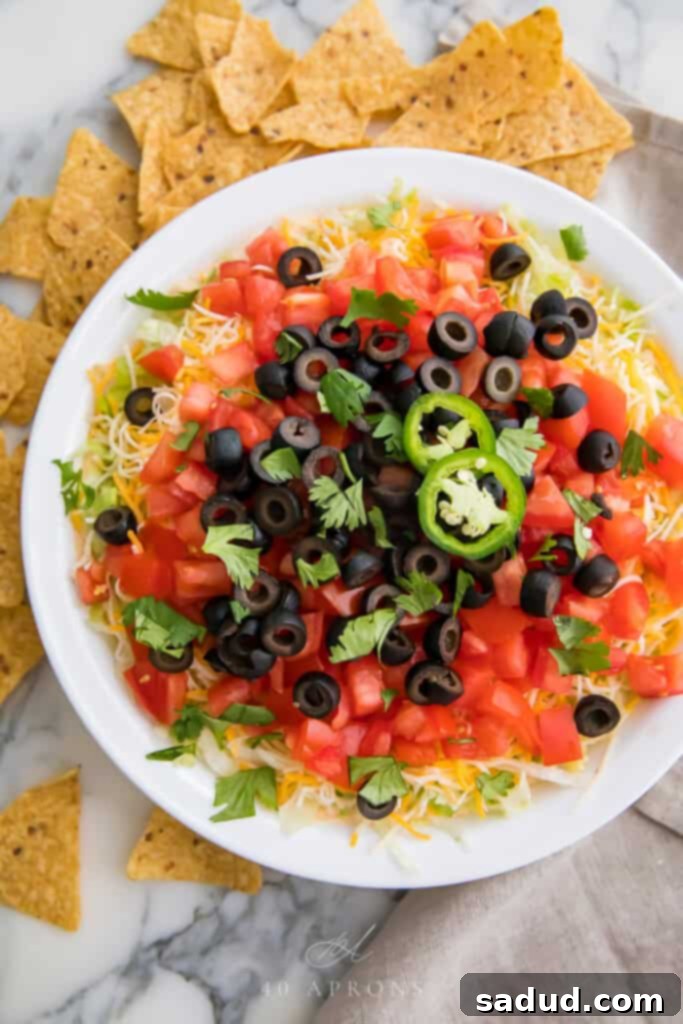 15 Vegetarian Dishes You'll Adore 16 image of taco dip.