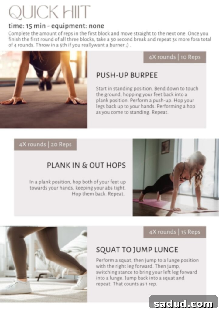 Full body HIIT workout plan.
