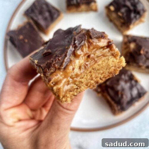 Decadent Samoa Protein Bars 3 Delicious and healthy Samoa Protein Bars, ready to be enjoyed as a snack or dessert.