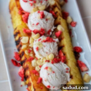 Grilled Pineapple Sundae 5 Grilled Pineapple Split