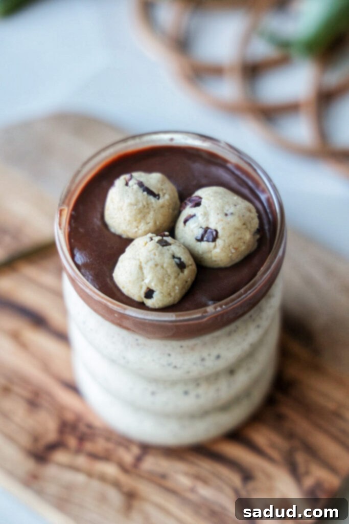 A spoon scooping a generous portion of creamy Cookie Dough Blended Oats, showcasing the smooth, thick consistency and embedded chocolate chips, promising a delicious bite.